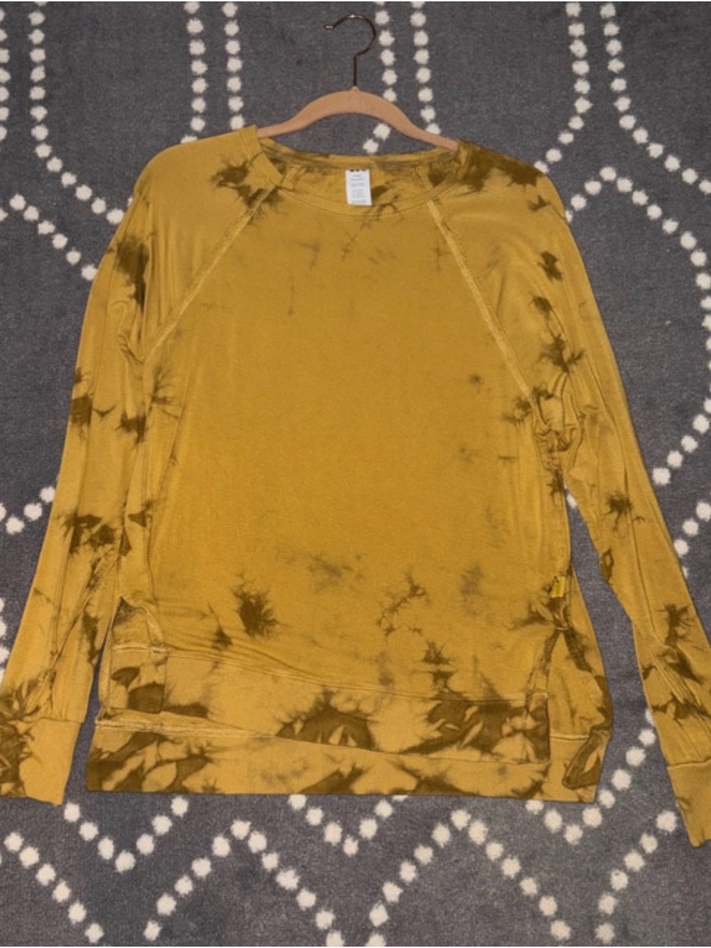 FA Women's Mustard Tie-Dye Crewneck Sweatshirt